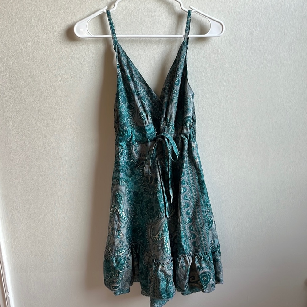 Greek blue/green dress one size